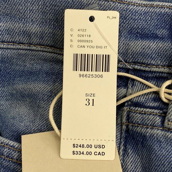 MOTHER Women's The Kick It Ankle Jeans Size 31 – "Can You Dig It" Blue, Frayed H - Picture 12 of 12